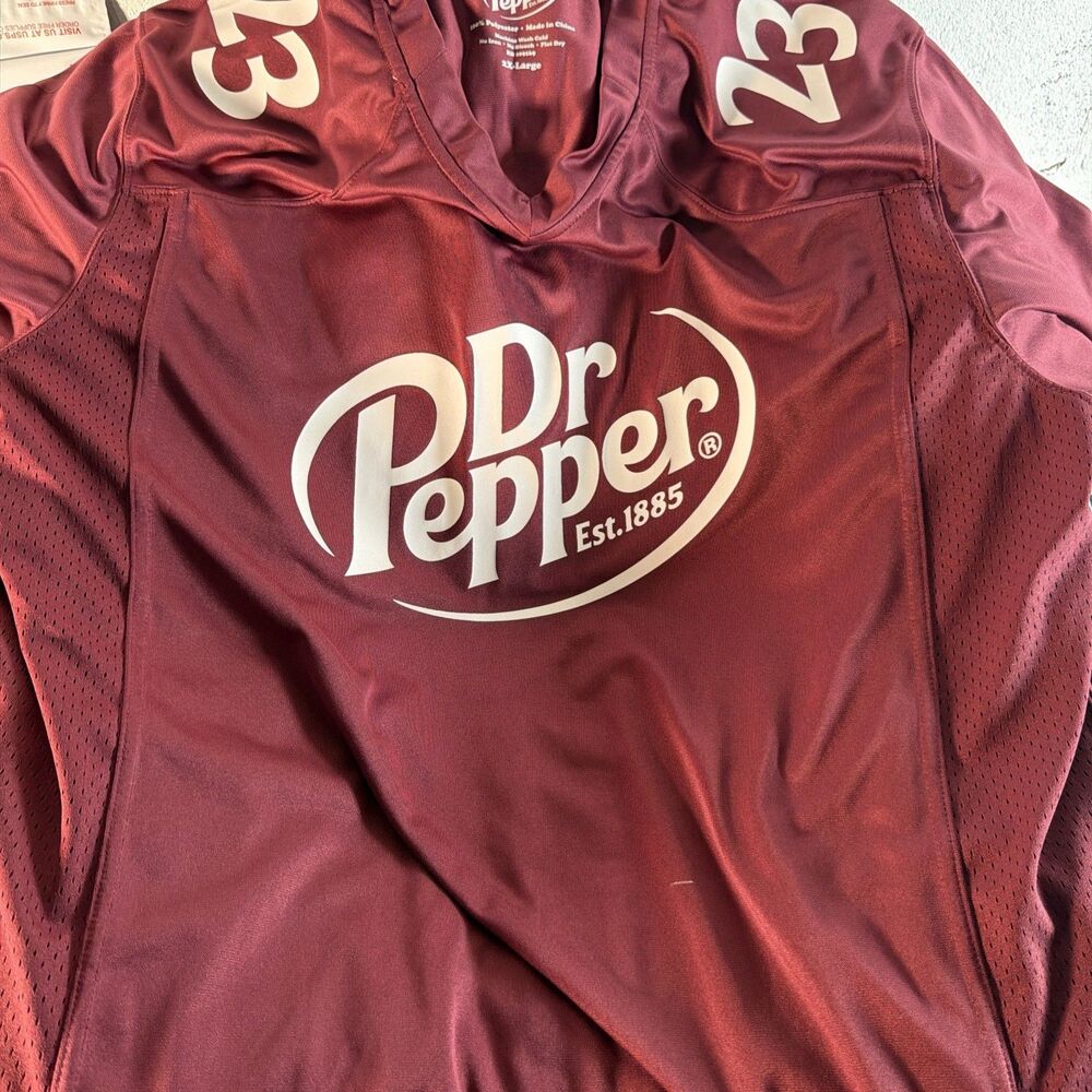 Dr Pepper Promotional Football Style Jersey # 23 est, 1885 Men's XXL